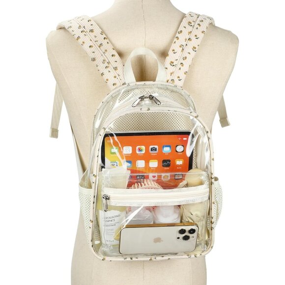 New Beautiful Clear Flowers Small Backpack for Girls, Women's (12x12x6) - Picture 7 of 9